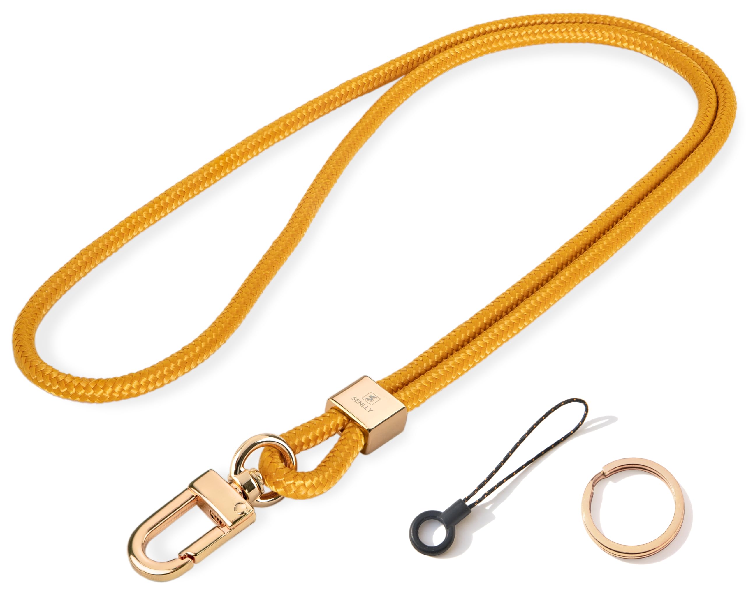 Senlly Unisex 110 Honey Neck Lanyard Strap For Keys, Original Minimalist Design Keychain And Id Badge Holder