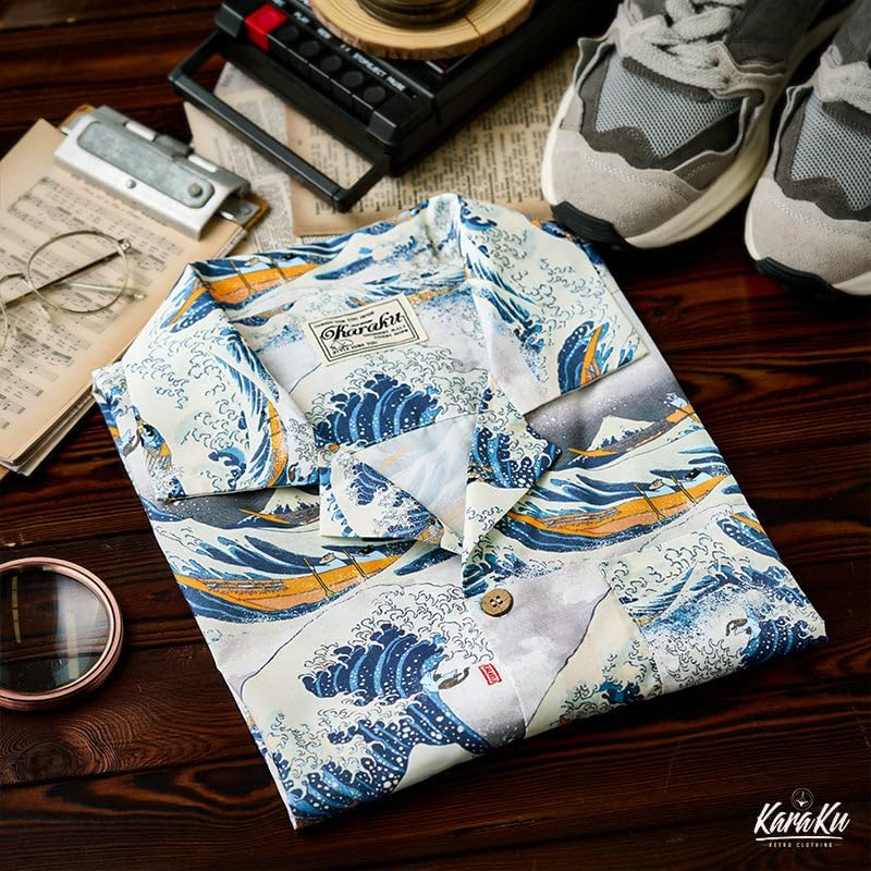 プレミアムバージョン横須賀神奈川沖浪裏と波乗り猫浮世絵刺繡入り