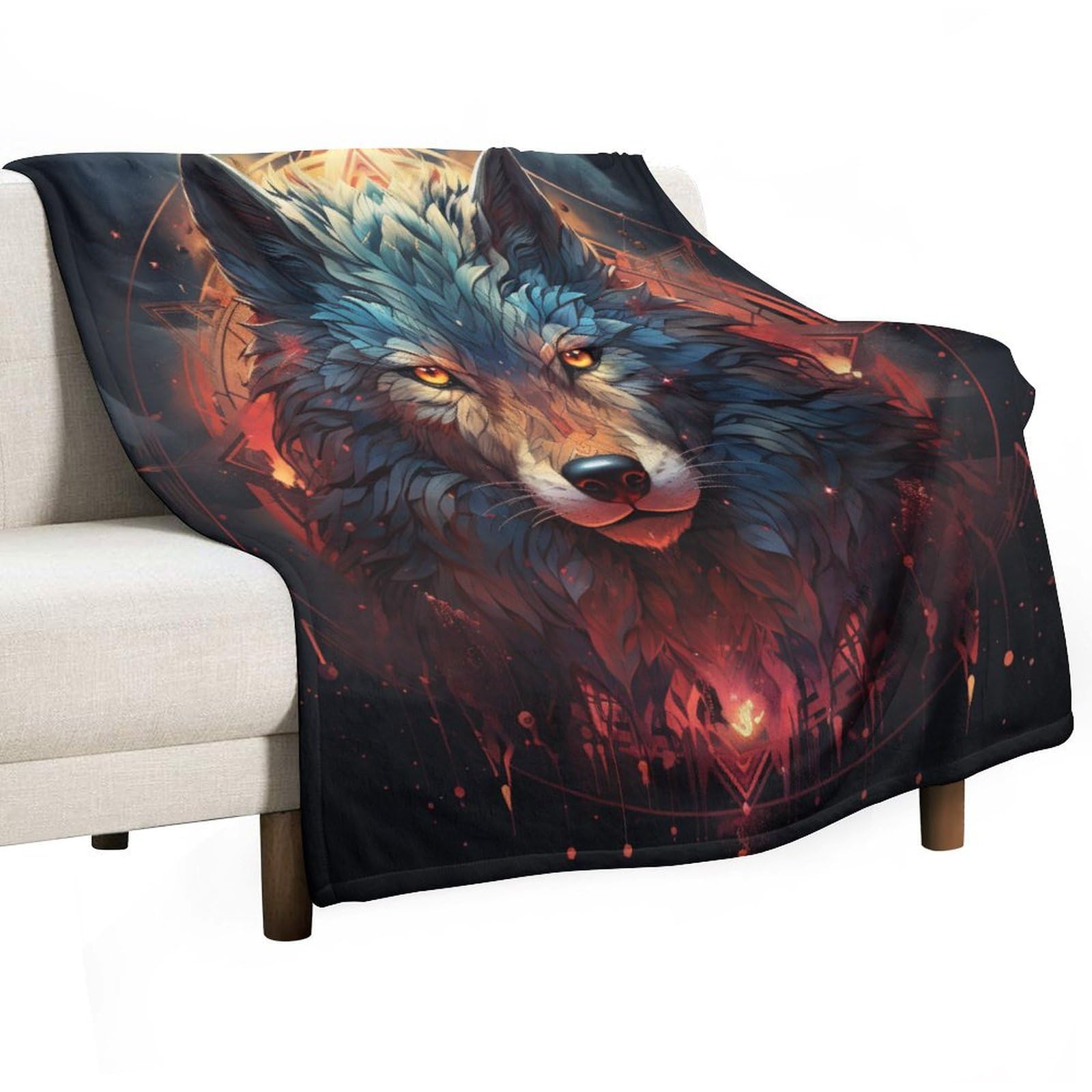 Ecwecc Girls Style-6-1 Throw Blankets Wolf Kids Blanket Animal Wolve For Humans Soft Cozy Warm Flannel Bedding For Kids Adults Travel/Single For Women Christmas/Thanksgiving Birthdays 80X100cm