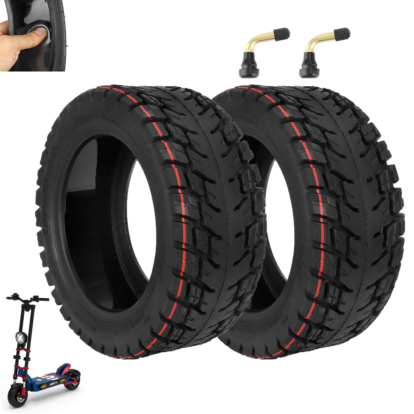 100 65-6 5 Off-Road Tubeless Tire for VSETT 11 Zero 11X Dualtron for 11 Inch Electric Scooter Accessories