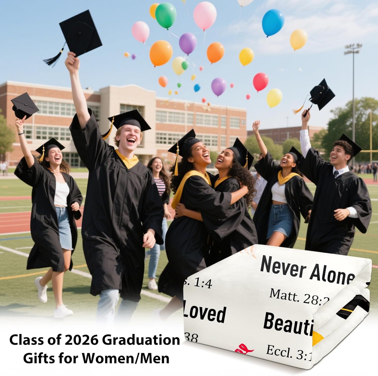 2026 Graduation Gifts for Her Him Throw Blankets 50"*60" Class of 2026 Graduation Stuff Senior Gifts for Girls Senior Night Grad Gift for College High School Students Daughter Son Blanket Throws Bulk - Image 4