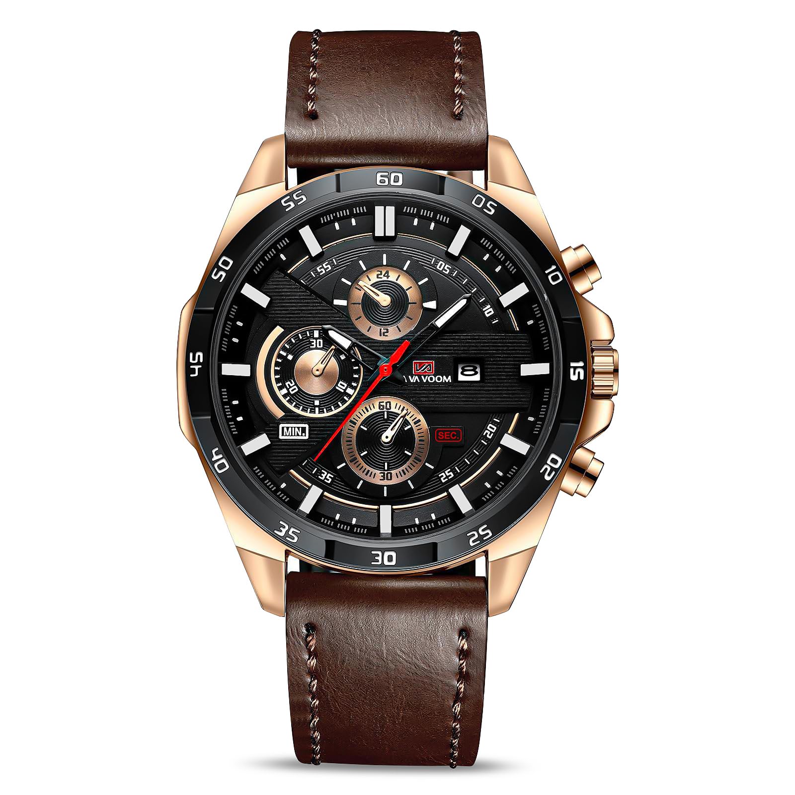 OFFCUP herenhorloge analoog quartz chronograaf siliconen armband horloges herenhorloges herenmode casual zakelijk horloge voor heren klassiek elegant cadeau - blauw