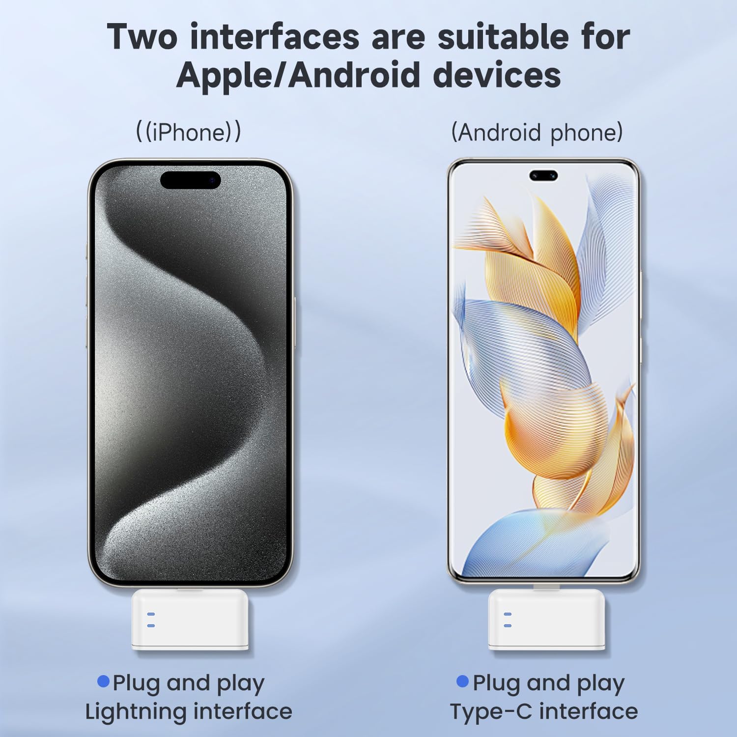 Wireless Lavalier Microphone with Charging Case, Mini Lapel Microphones for Camera PC Laptop iPhone Android, USB Clip Microphone Wireless Recorder - Cordless Recording Mic for Interview Video Vlog