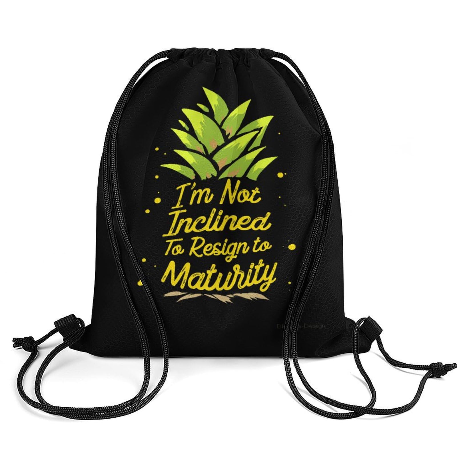 I'm Not Inclined Resign Drawstring Backpack Durable Sport Gym Bags Daypack for Men Women 35 * 42cm