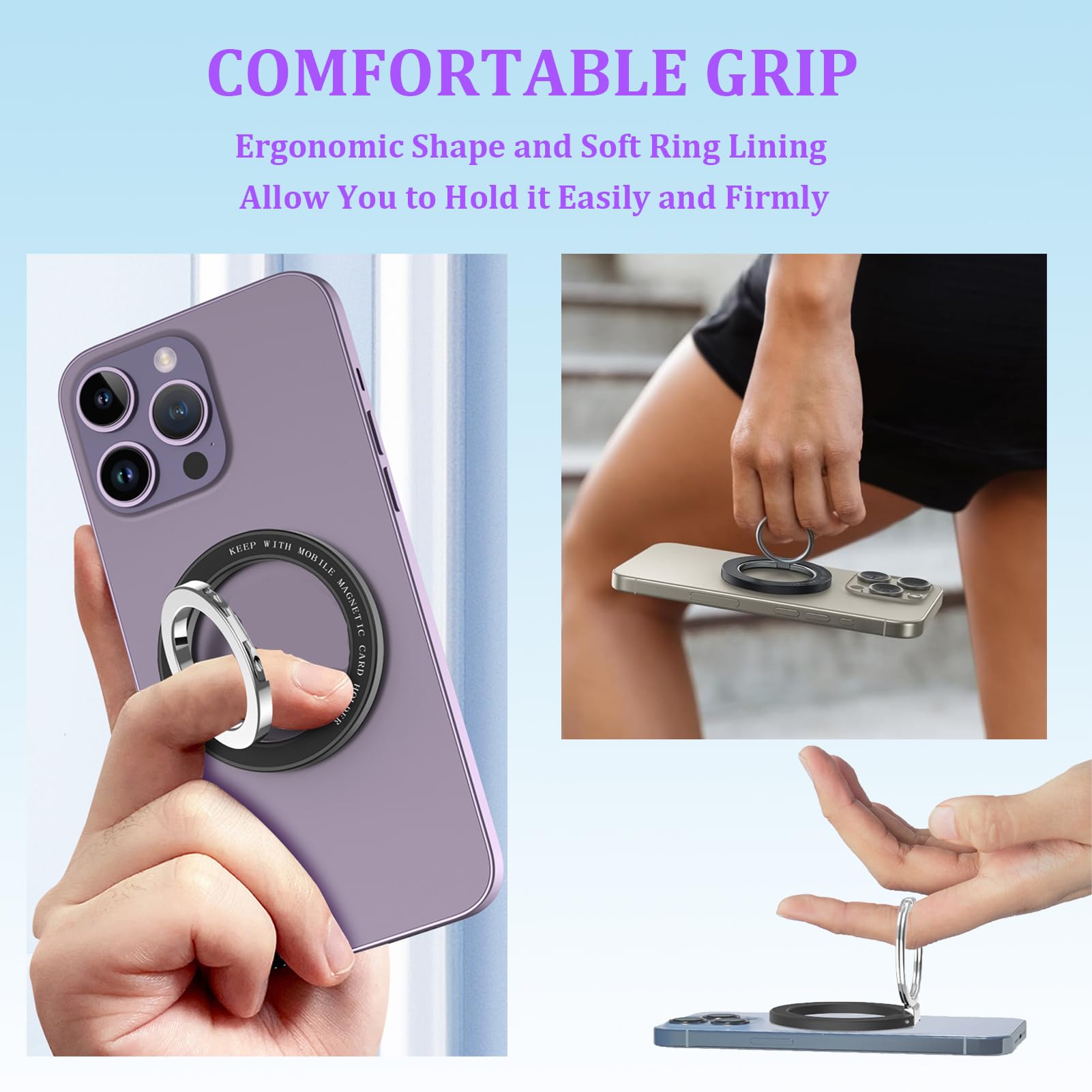 Ous Anneau Agnetique Copatible Avec AgSafe Et Pixelsnap - Grip Et Support Telephone Pour