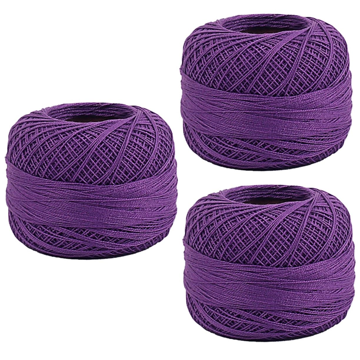 SHINEOFI 3rotoli Gomitolo Di Cotone Uncinetto Filo Per Maglieria e Fai Te Per Creare Maglioni e Sciarpe Materiale Resistente e Confortevole Per Lavoretti Manuali e Progetti Creativi