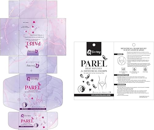 Miniatura 10 de Parches de calentamiento de período para calambres menstruales basados en la fuerza del flujo, 10 parches de período para flujo débil y normal con