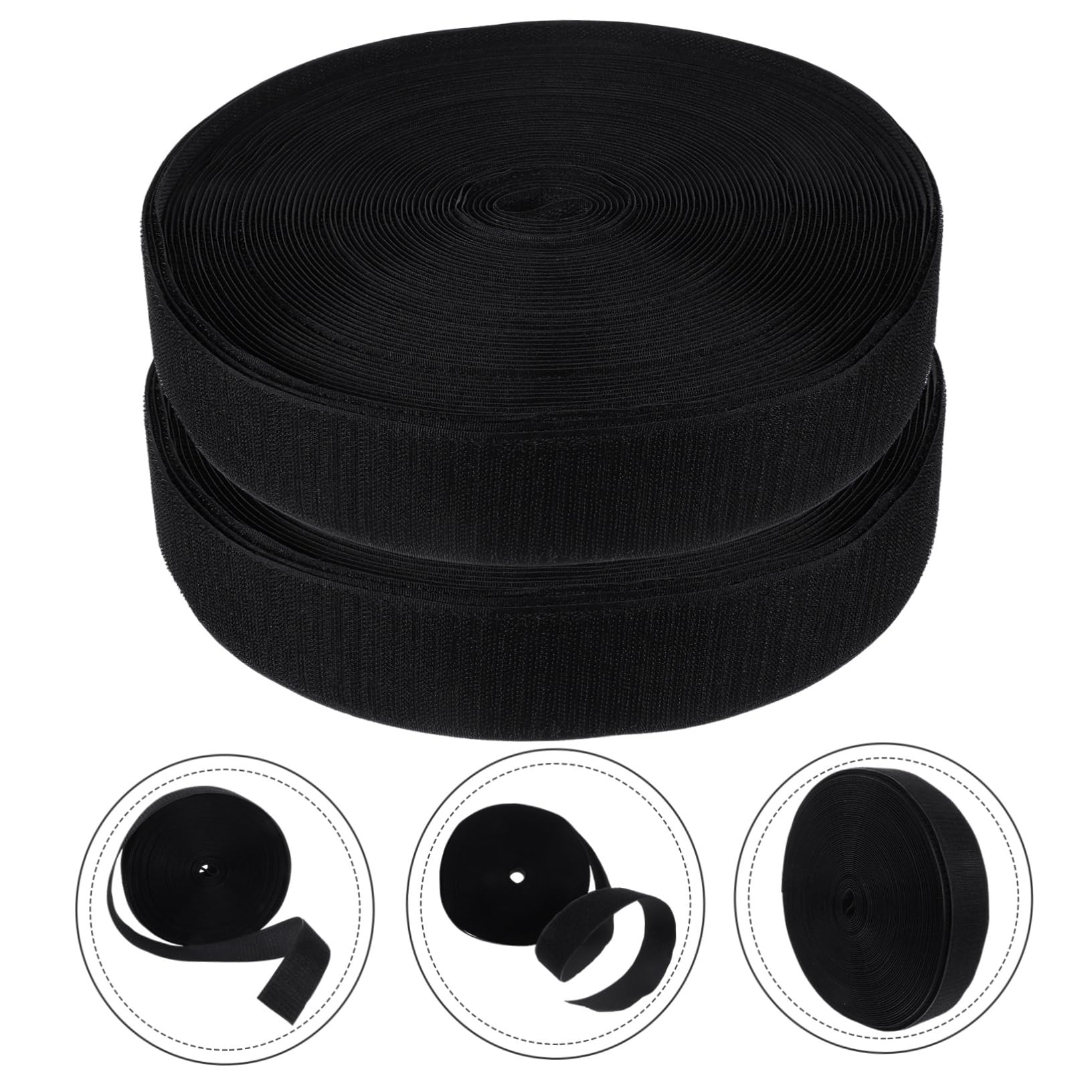 Cinta de Gancho y Bucle para Coser Ropa y Bolsas, Material de Nylon y Tejido Mixto, Longitud Amplia y Versátil, Adecuado para Equipaje y Confección