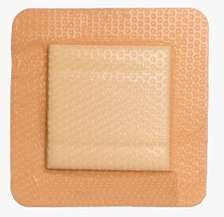Areza Medical - Silicone Foam with Super-Absorbent Layer - Wound Dressing - Waterproof - with Silicone Adhesive Border - Sterile - 4