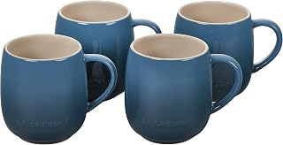 Le Creuset Stoneware Set of 4 Heritage Mugs  13 oz. each  Deep Teal  - Compare price