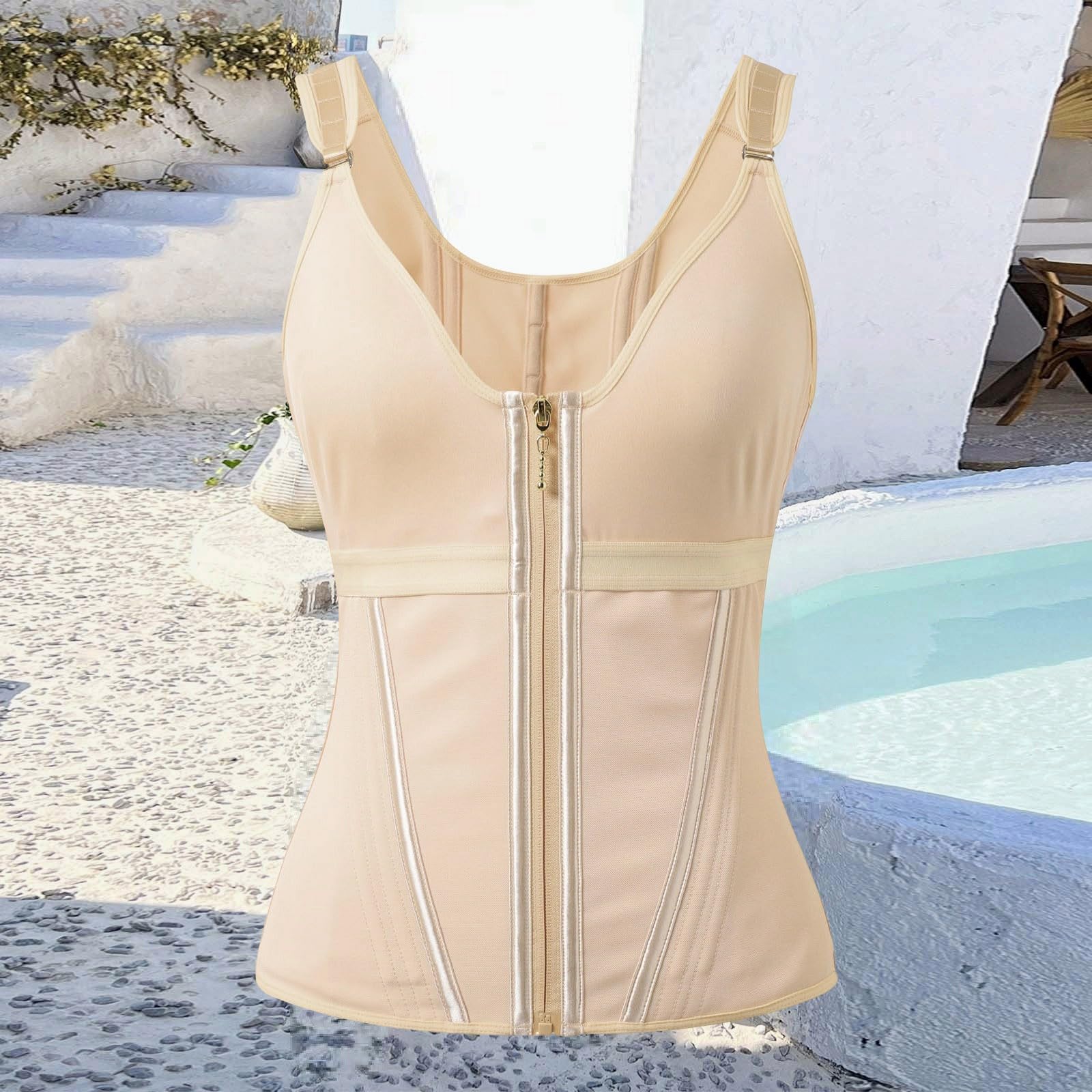 WWricotta Guaina Modellante a Corsetto, Effetto Lifting e levigante, Contenitivo per Pancia e Fianchi, Indumento Intimo sagomante/A