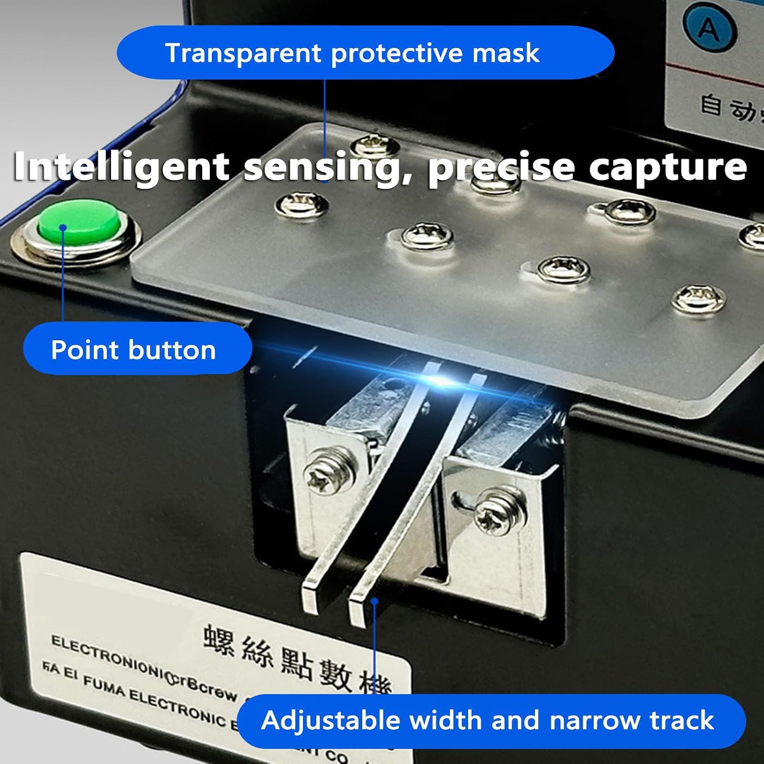 Automatic Digital Screw Counter Machine, Adjustable 1.0-5.0mm Screw Point Feeder, 0-9999 Count for Efficient Screw Packaging in Manufacturing Industry