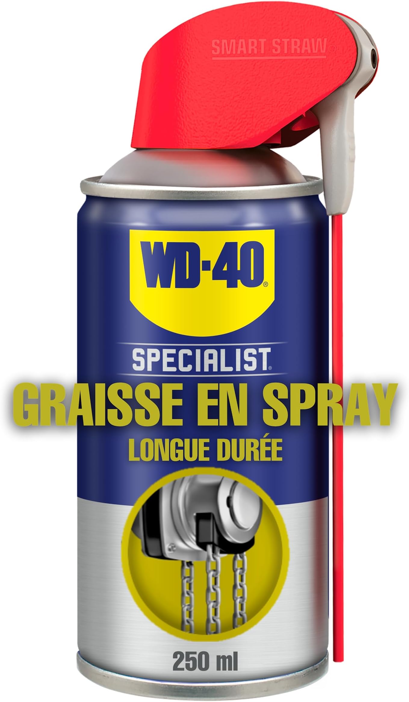WD-40 Specialist • Grease Spray • Double Position Spray • Long Lasting • Corrosion Protection • Extremely Durable Lubrication • Adheres to All Surfaces and Non-Drip Formula • 250 ml
