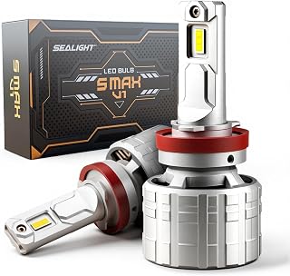SEALIGHT H11 LEDヘッドライト 9-32V H8/H9/H11 174000cd 110W 6000K 角度调整可 高性能LEDチップ 超コンパクト1:1設計 一体式アルミ合金ボディー 無極性/ポン付け 新型コントローラー 2024年8月新車検対応 高性能冷却システム キャンセラー内蔵 照射影大幅減少 50000時間長寿命 防水防塵 車/バイク用 2個入り 2年保証