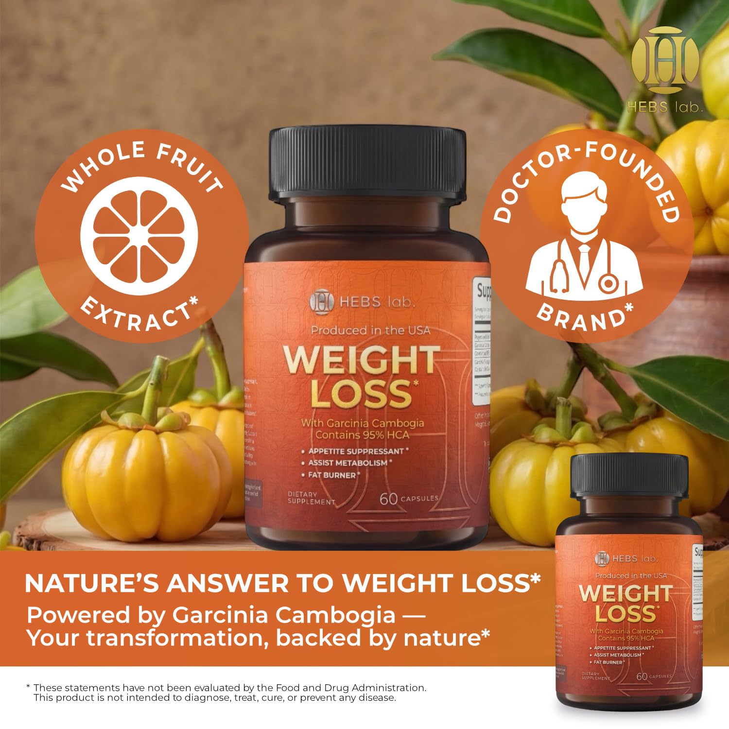 Weight Loss Pills for Women & Men – GLP-1 Support Diet Pills with Garcinia Cambogia - Effective Appetite Suppressant - Metabolism Booster – Belly Fat Burner for Men & Women - Made in the USA — Amazon image 2