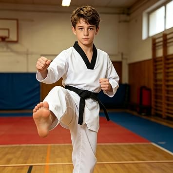 2 Piece/Set Professional Taekwondo Uniform Training Suit Feature Anti Tear Fabric and Most Flexibility Close Fit Combat Practice Suit