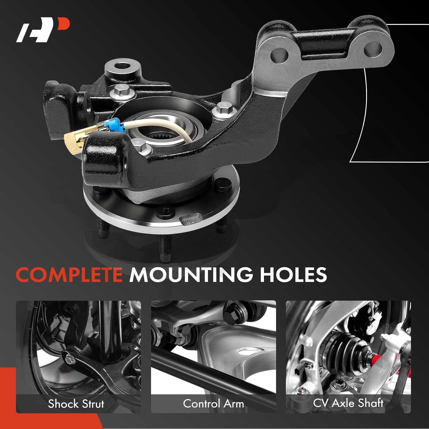 A-Premium Front Right Steering Knuckle & Wheel Bearing Hub Assembly Compatible with Chevrolet Impala, Monte Carlo, Venture & Buick LaCrosse, Regal, Allure, Century & Pontiac Grand Prix, Montana