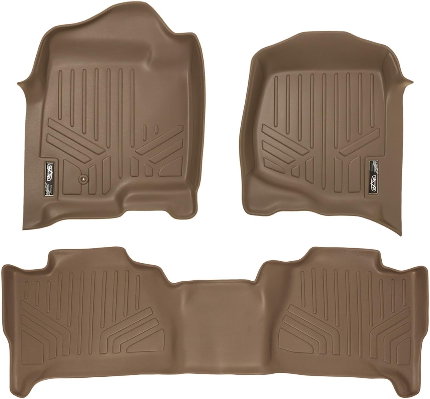 SMARTLINER Custom Fit Floor Mats 2 Row Liner Set for 2007-2014 Cadillac Escalade
