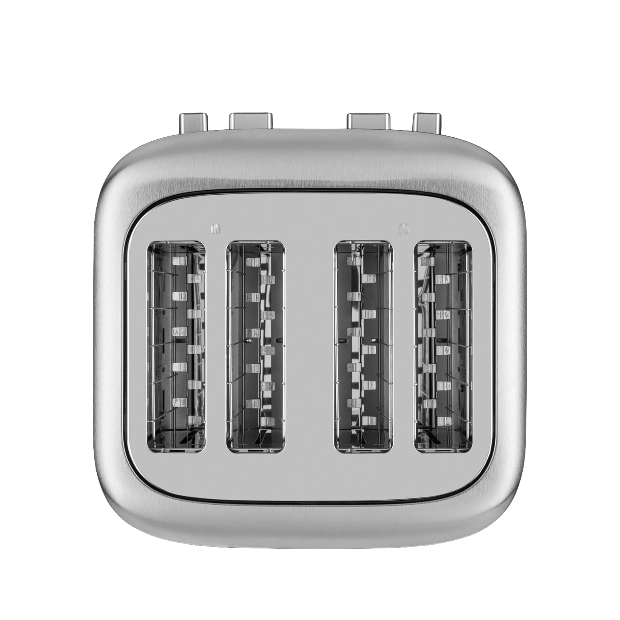 KitchenAid 5KMT4109ESX toster na 4 kromki, obsługa ręczna, 7 poziomów opiekania, bardzo szerokie szczeliny (3,2 cm), w całości metalowa obudowa, funkcja rozmrażania, bajgla i podgrzewania, 1960 W