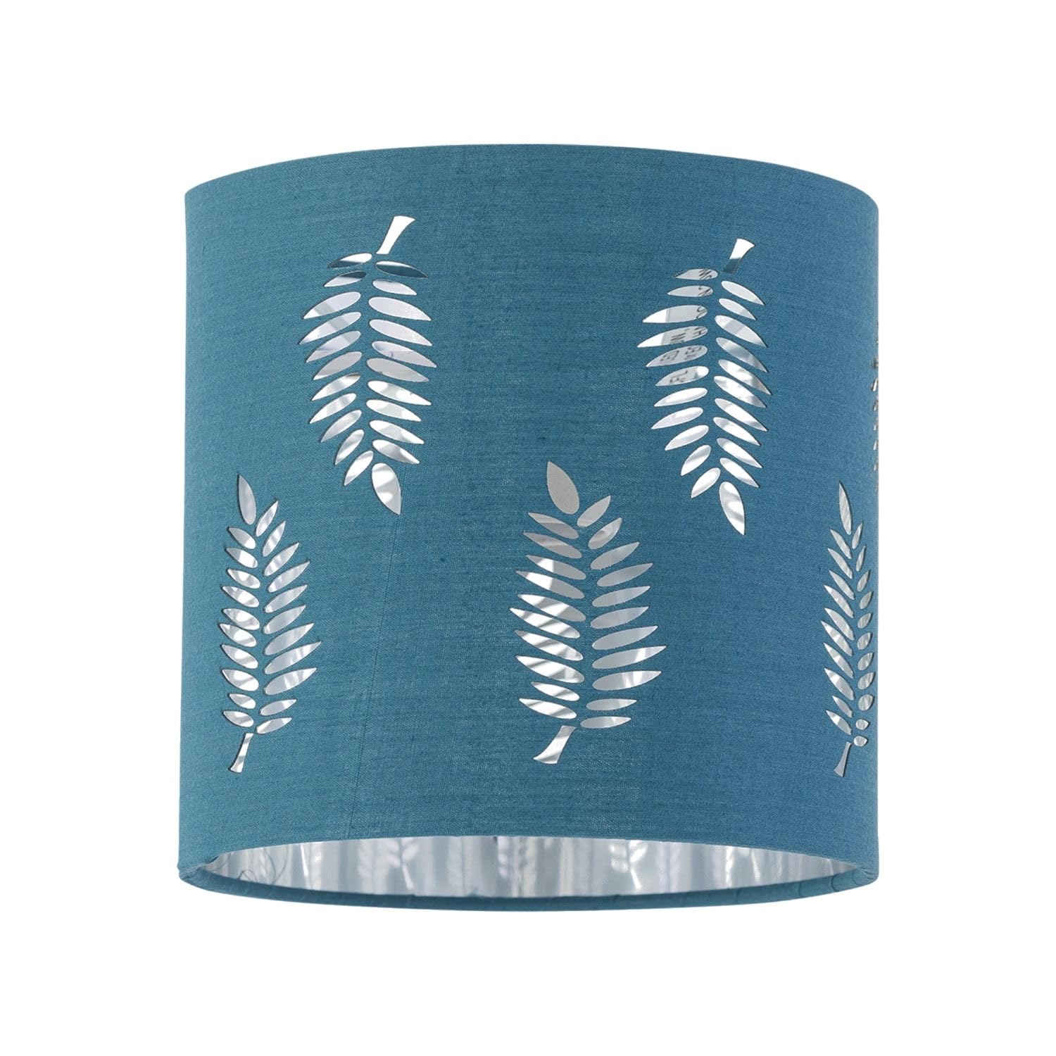 First Choice Lighting - Teal Cut Out Table Lamp Shade - 15.5cm