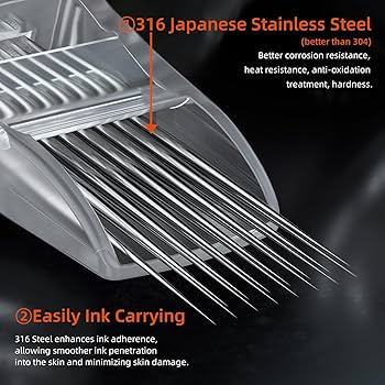 タトゥー　カートリッジ　大量　総数264本 DH WJX タトゥー カートリッジニードル ミックスサイズ 20個