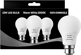12W B22 LED Bulb – Warm White 3000K – Bayonet Cap – Non-Dimmable Energy-Saving Light Bulb – Pack of 3 – 100W Equivalent – Long Life LED Lamp (12W B22 Warm White 3 Pack)