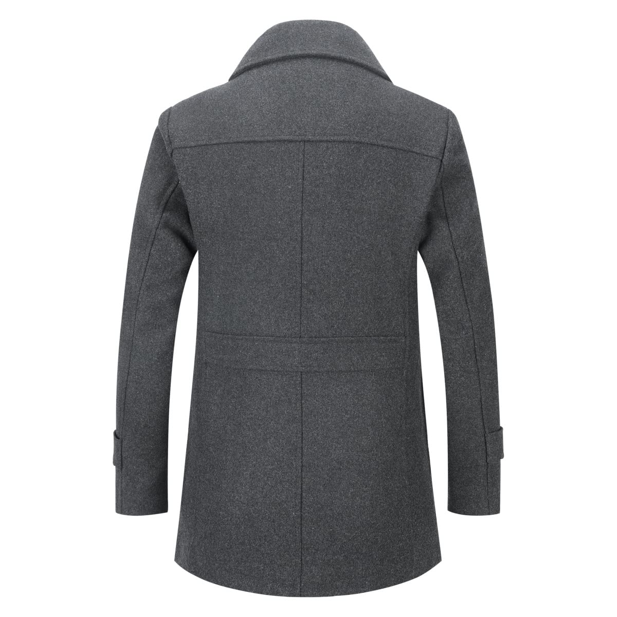 YOUTHUP Cappotto da uomo in lana invernale calda lungo giacca spessa Parka Trench Coat