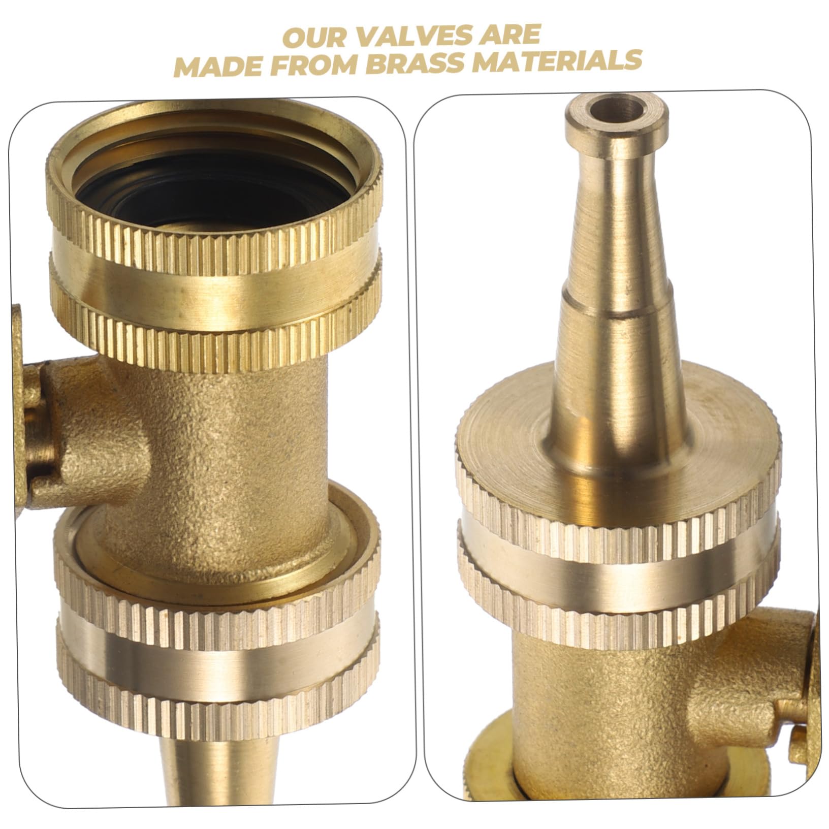 Abaodam 5 Sätze Messingdüse Jet Sprühgerät Gartenschlauch Ventil Wasserventile Gartenschlauchabschaltventil Sprinklerventile Gartendüse Ventile schließen Absperrventile Golden