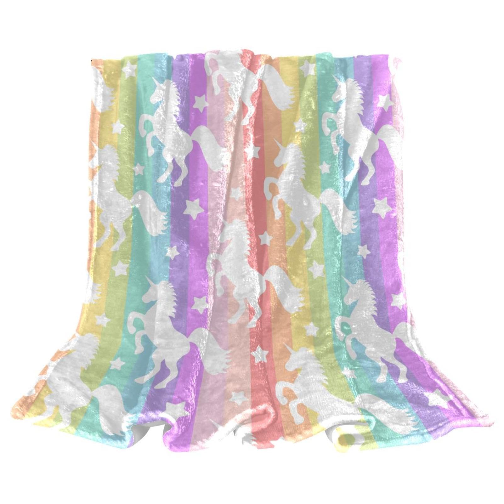 Couverture polaire cheval licorne pour vos soirées cocooning au salon