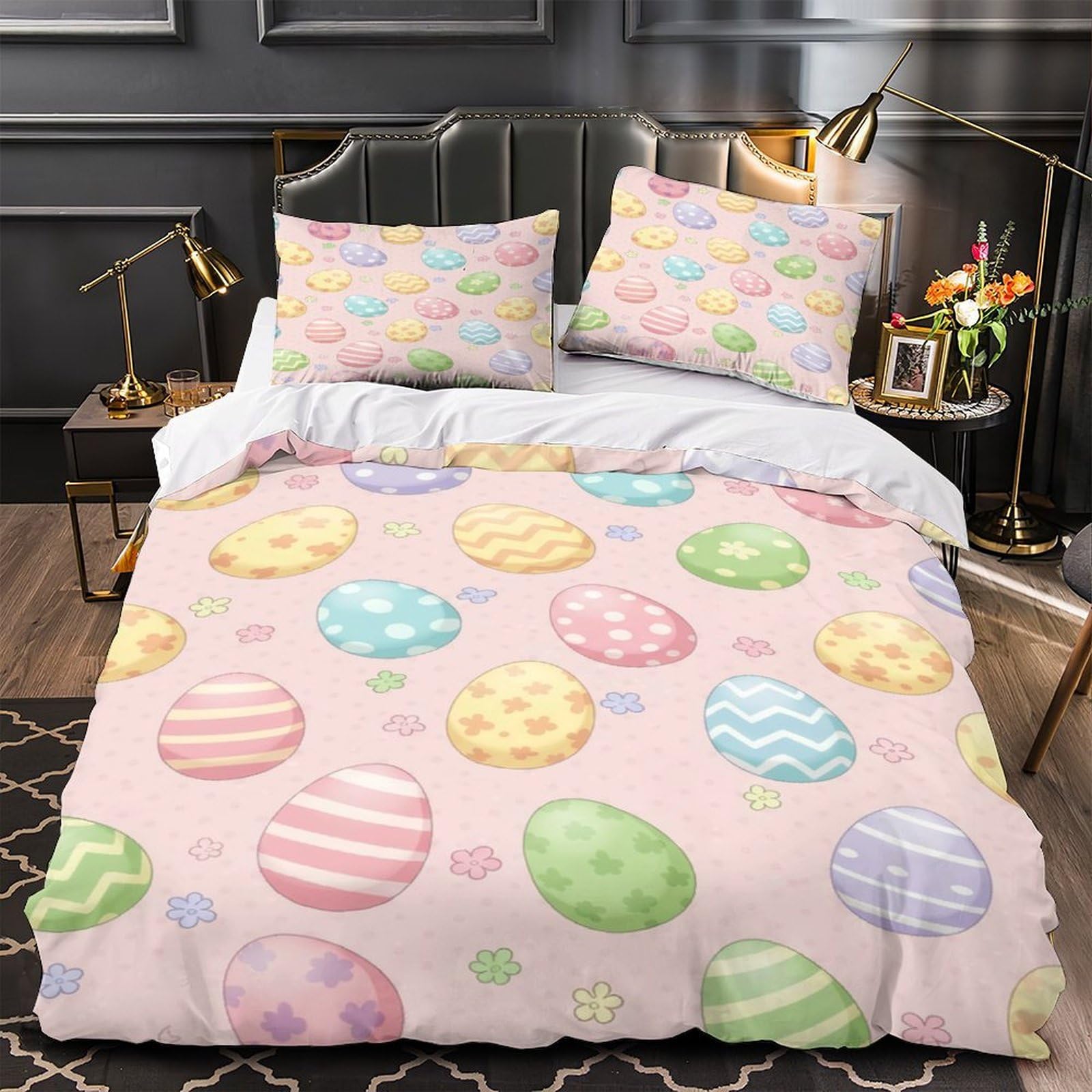 Housse de couette hypoallergénique microfibre douce motif attrape-rêves
