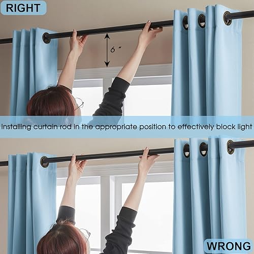 Miniatura 4 de Rutterllow Cortinas 100 % opacas, sombra completa 84 pulgadas de largo para sala de estar, cortinas con aislamiento térmico para dormitorio (2