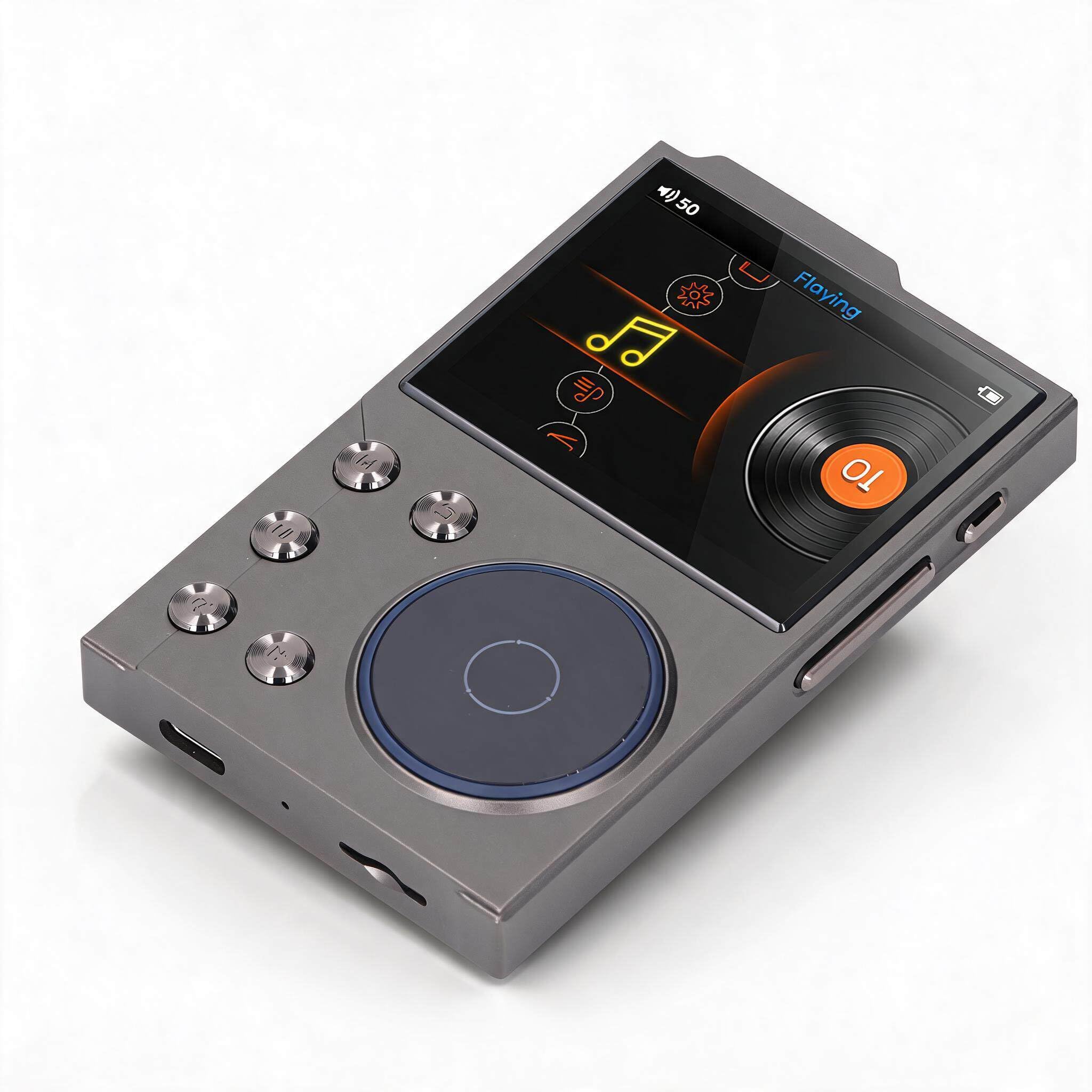 Odtwarzacz MP3 HiF, Odtwarzacz Hi Res, Cyfrowy Odtwarzacz Muzyczny Bluetooth 5.3 Bezstratny DSD FLAC HD HiFi Przenośny Odtwarzacz MP3
