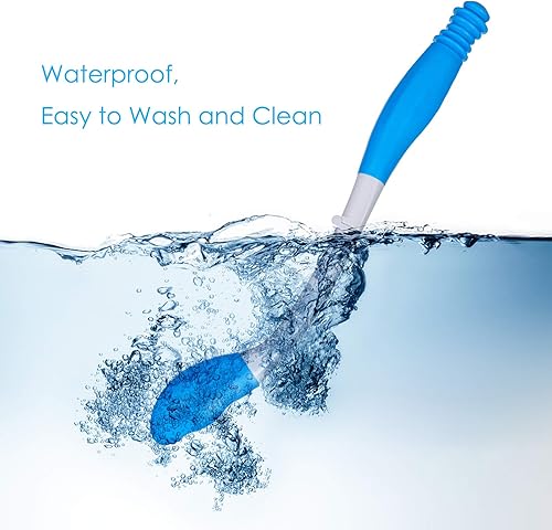 Miniatura 9 de DaMohony Ayudas de inodoro para discapacitados y ancianos, herramientas plegables para inodoro, limpiador inferior, herramientas de inodoro de larga