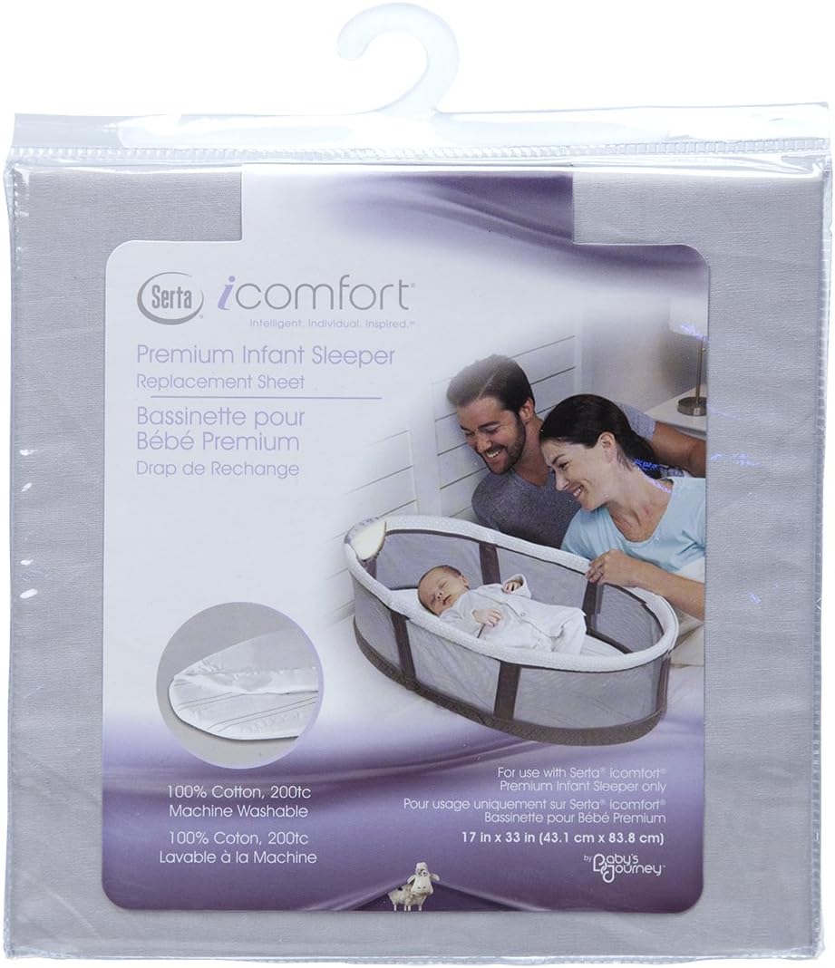 Serta Premium Infant Sleeper Replacement Cover, Grey Amazon