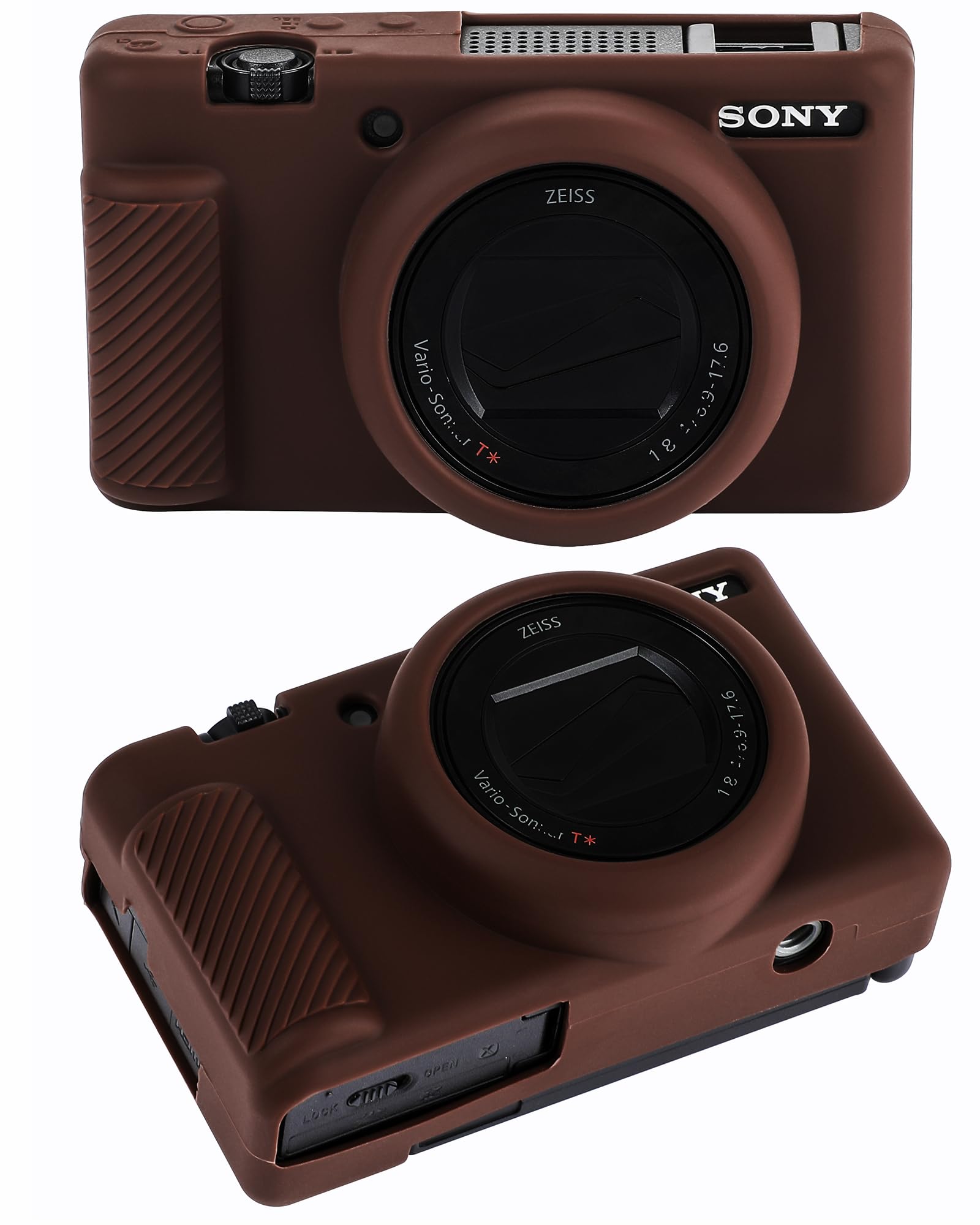 MIOKAU ZV-1F Camera Case, Soft Silicone Protective Case for Sony ZV1F/ZV-1M2/ZV-1 Mark II (NOT for ZV1) Vlog Camera, Lightweight ZV1F Cover (coffee)