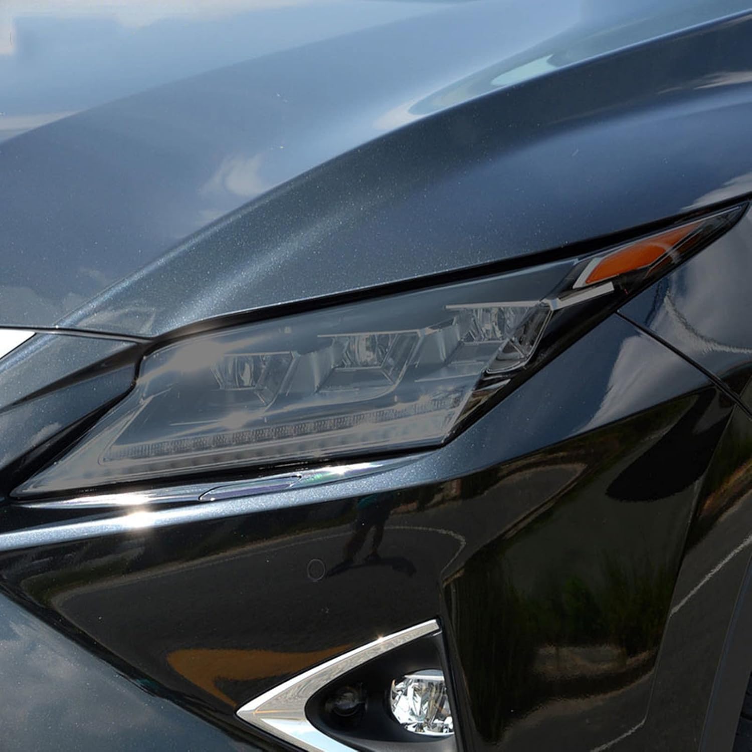 Samlng Blackened Car Front Light Film For Lexus Rx 2016 2017 2018 2019 2 Pieces Smoke Black Tint Wrap Car Headlight Protective Film Clear Vinyl Tpu Sticker