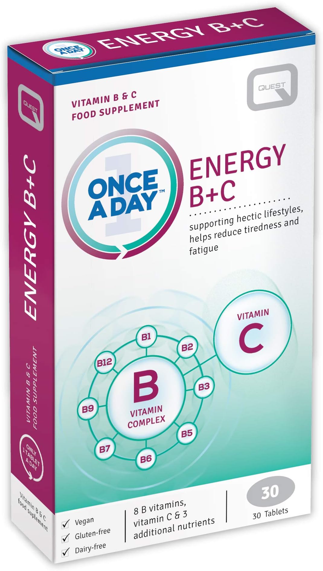 Quest Once A Day Energy B+C 30 Tablets