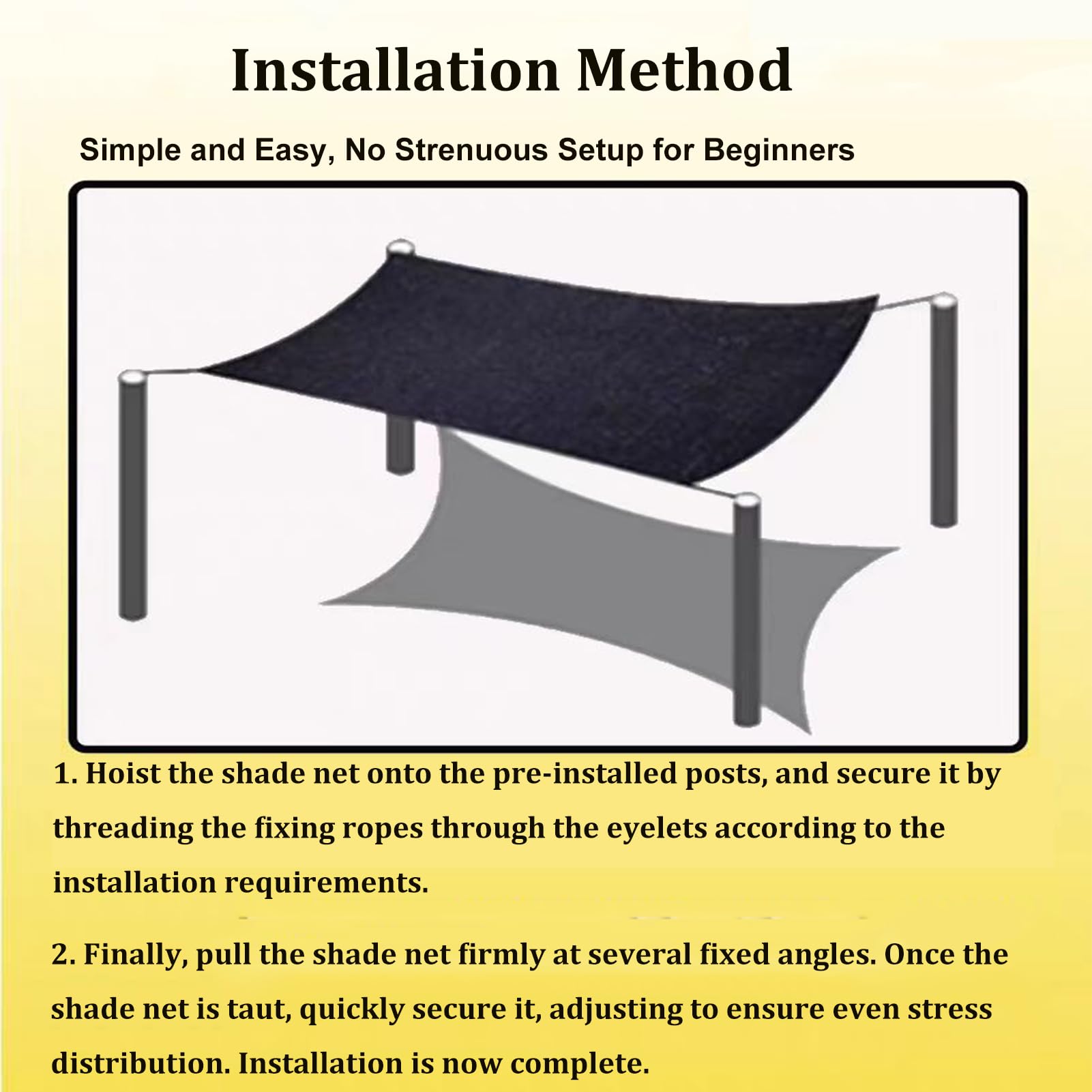 Genérico Malla De Sombra con Ojales,80% Red De Sombra,Transpirable,Cortavientos con Protección UV,Ideal para Cubiertas De Patio, Invernaderos, Jardines, Exteriores Y Techos,Negro,4x8.5m