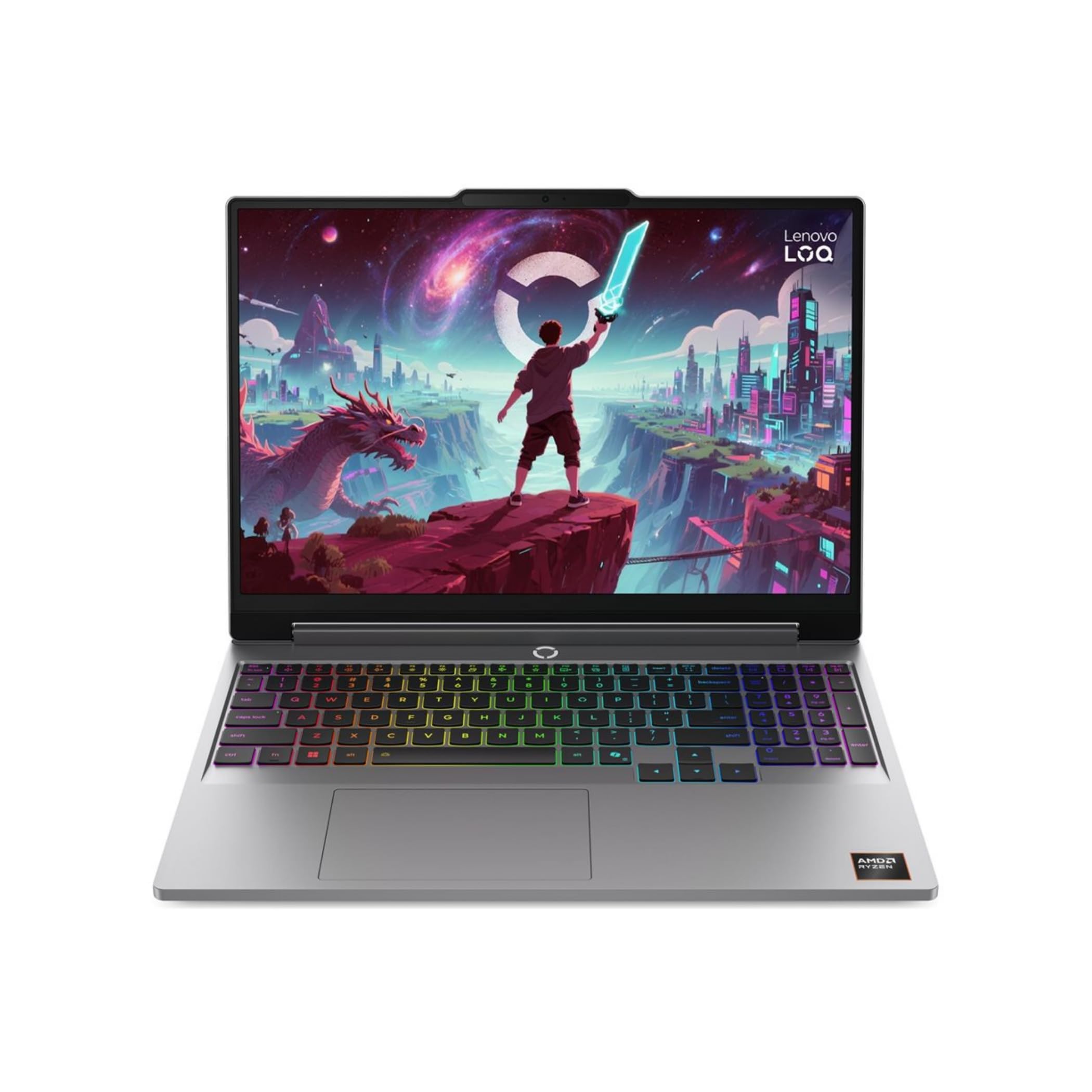 Lenovo LOQ Gaming AI Laptop | Display 15.3" WUXGA 165Hz | AMD Ryzen 7 250 | 16GB RAM | SSD da 1TB | NVIDIA GeForce RTX 5060 | Windows 11 | QWERTZ | Grigio | 3 mesi GamePass