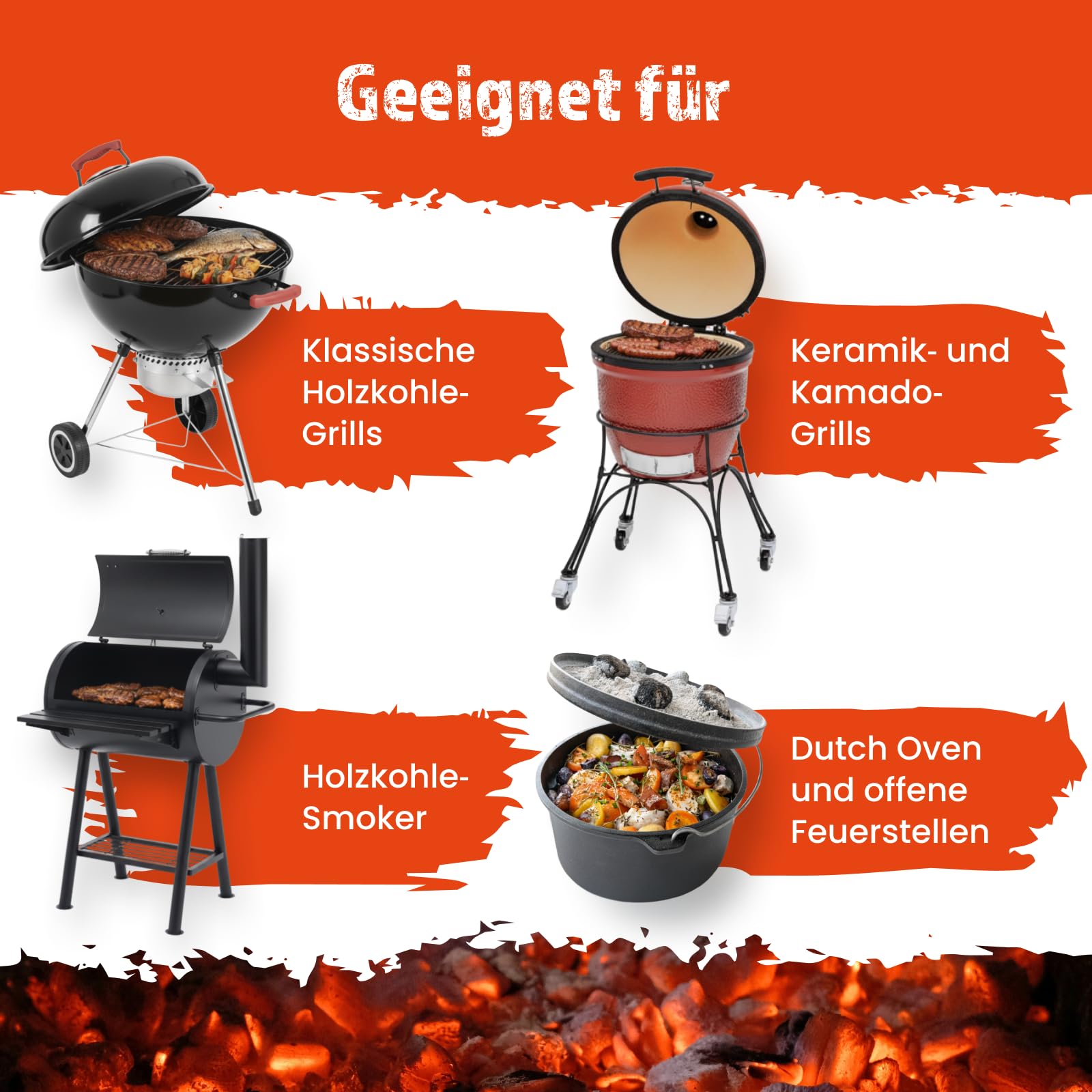 Holzkohle 10 kg – rauchfrei, Lange Glut & hohe Temperatur – 100% Eukalyptus, nachhaltig im Jutesack