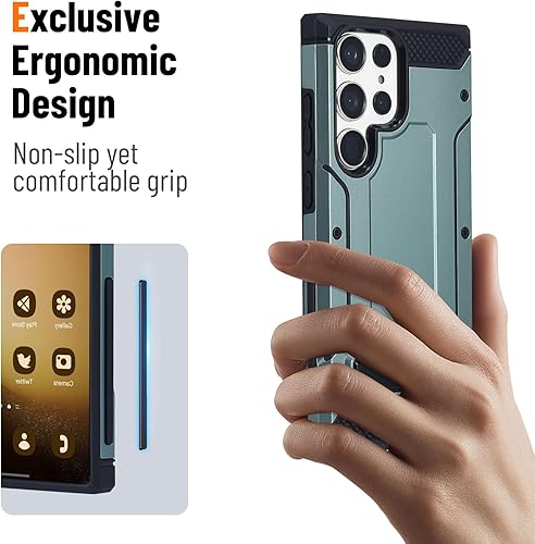 Miniatura 6 de Funda para Samsung Galaxy S23 Ultra, protección contra caídas de grado militar Samsung Galaxy S23 Ultra con soporte, funda protectora de doble capa