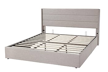 Aureliusページ Amazon.com: Allewie King Size LED Platform Bed Frame with