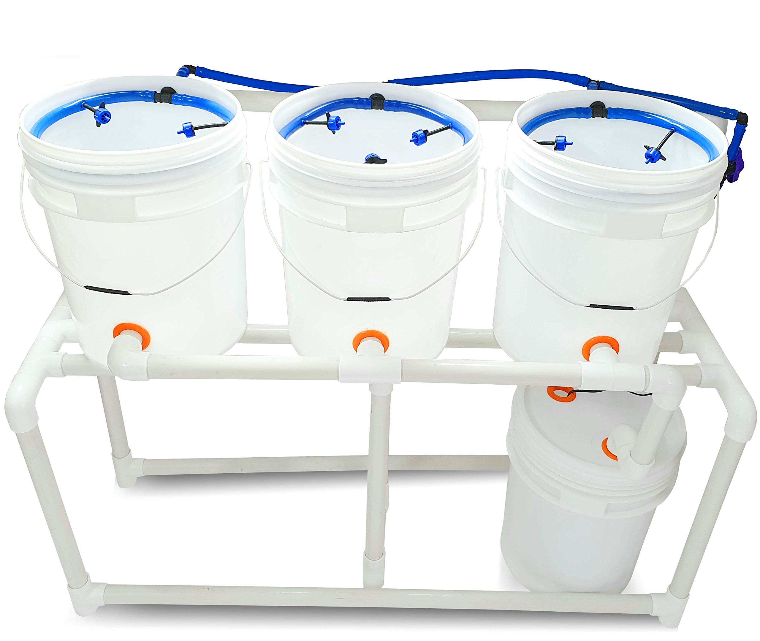 Dutch Bucket System for Outdoor Hydroponics - 3 Buckets - for Larger Root Vegetables-image-31