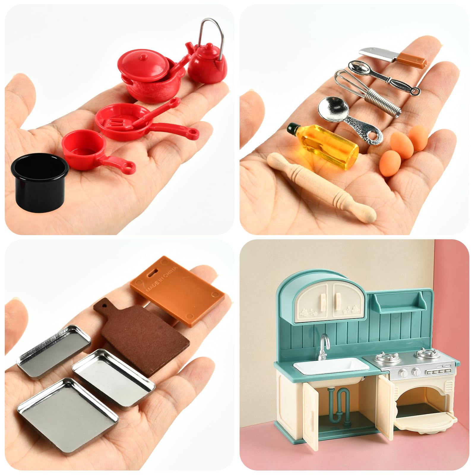 Puppenhaus Miniatur Cupcake-Ständer 3-stöckig – Gold, Silber, Weiß Für 1/12 Maßstab