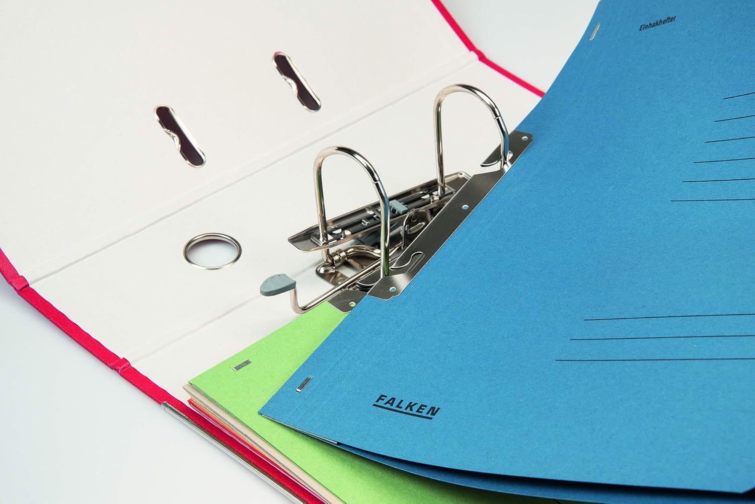 Falken Hook-in Folder Office Binder - Full Front Cover red