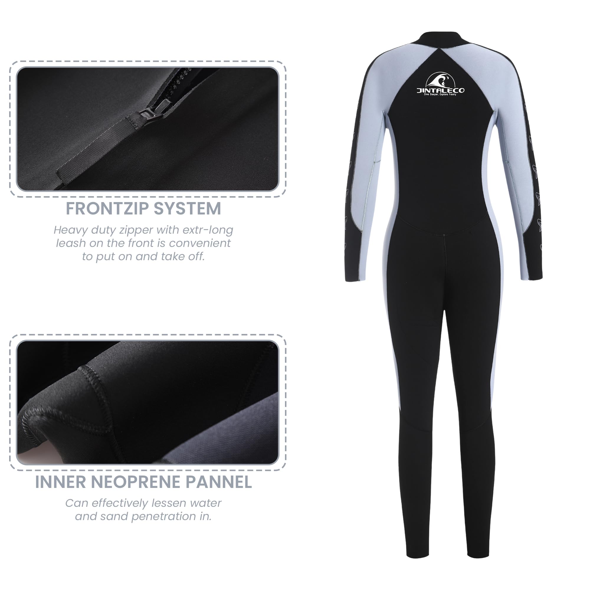 Amazon.com: 4/3 mm Wetsuits for Women, Premium Neoprene Front Zip