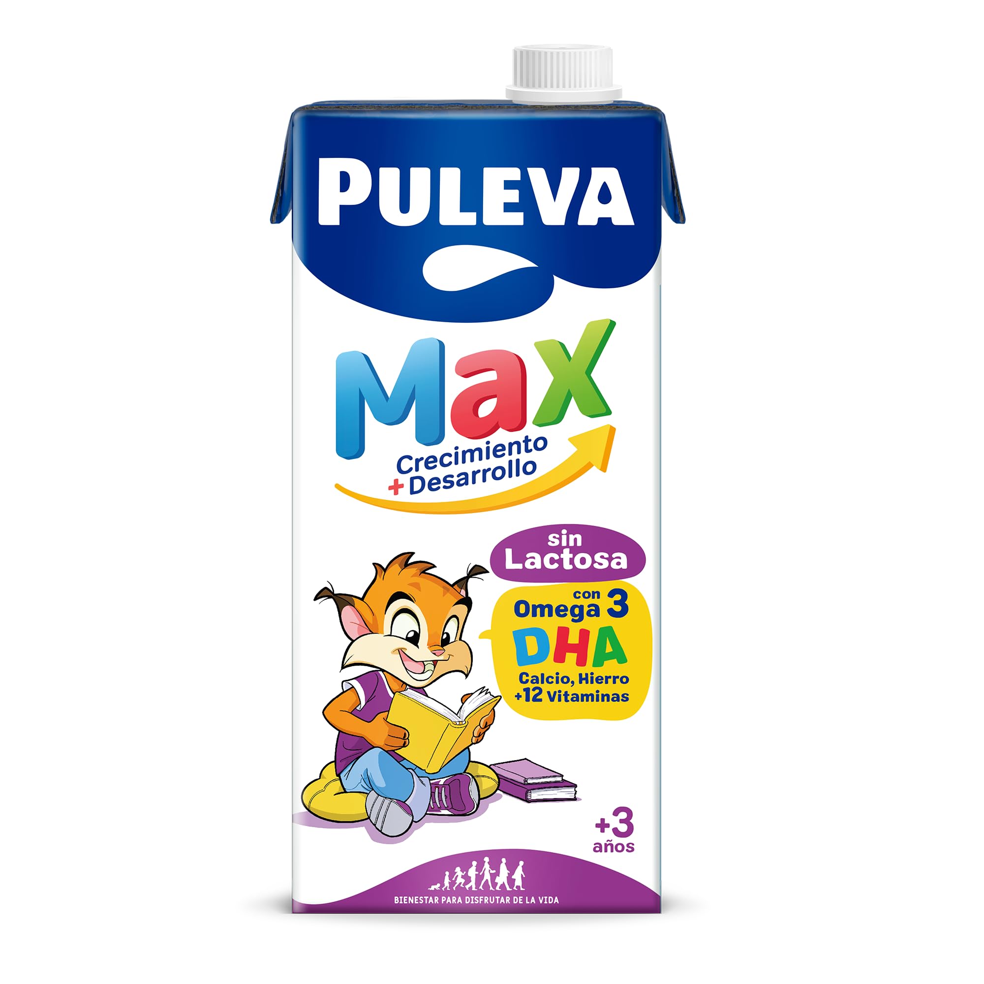 Puleva Max Sin Lactosa Leche De Crecimiento Y Desarrollo +3 Años Pack 6x 1l