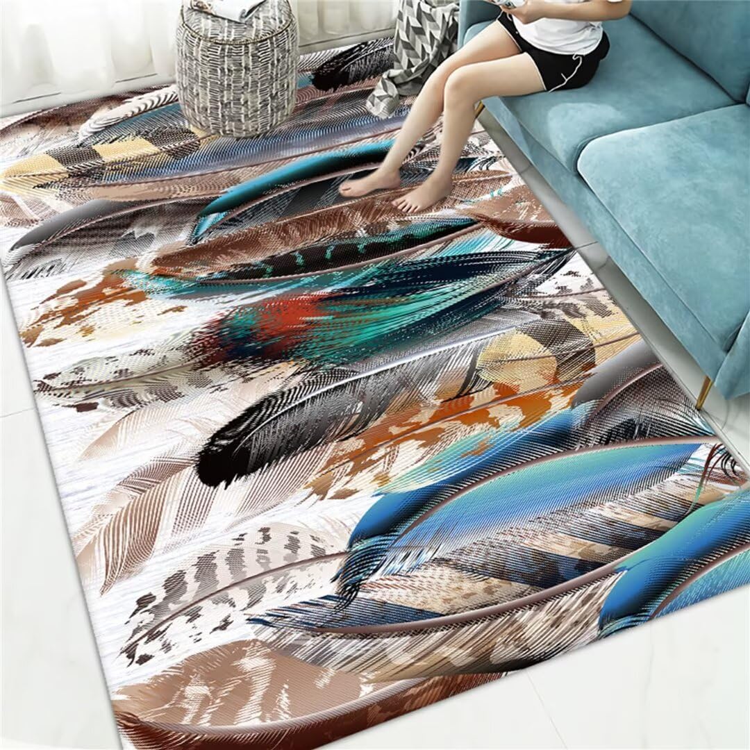 Tapis chambre bébé garçon bleu 50x80 anti-bruit pour un sol de salon sain