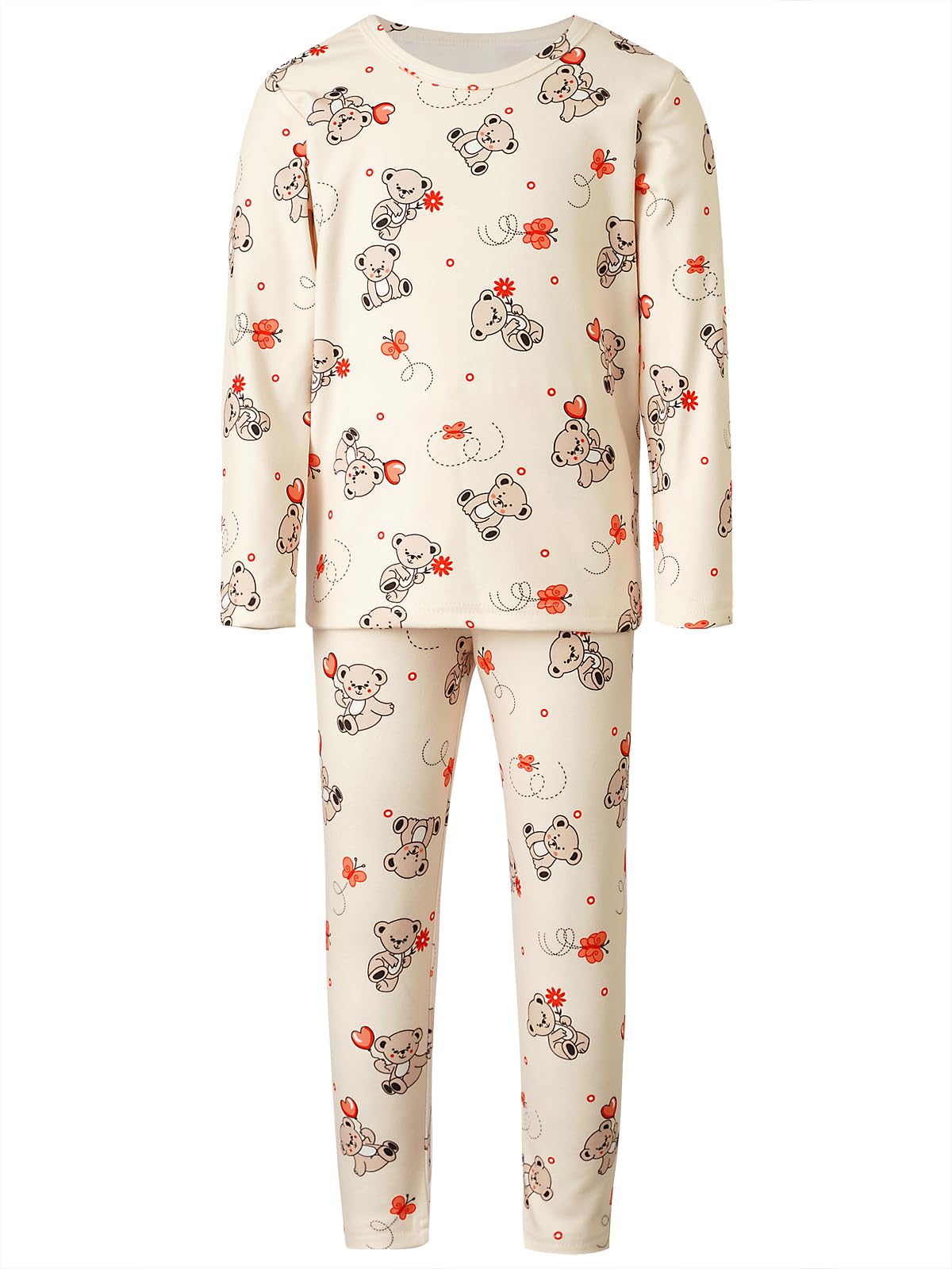 BONNY BILLY Thermounterwäsche Skiunterwäsche Funktionsunterwäsche Set Kinder Mädchen Jungen Winter Fleece Oberteil und Leggings