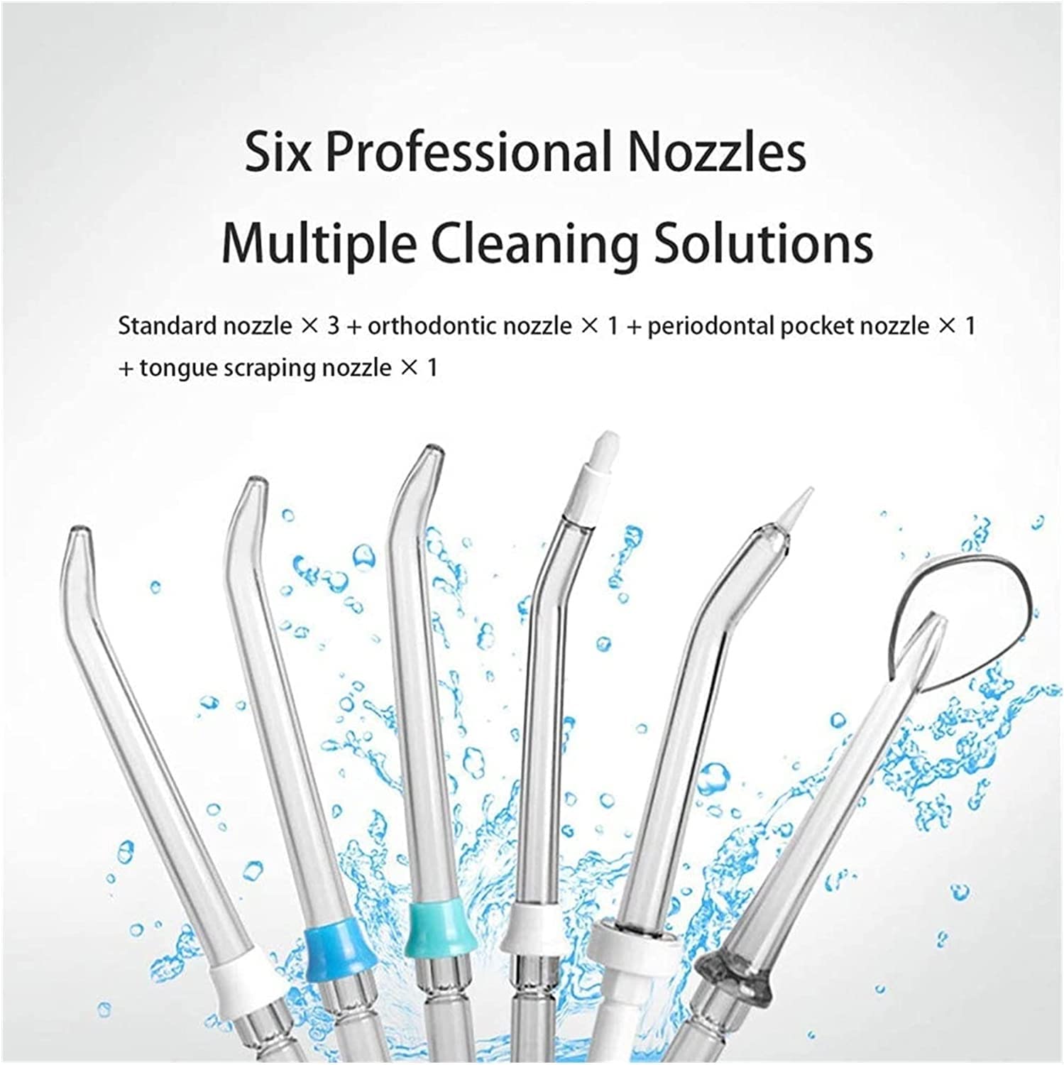 GeRRiT sans Fil for Les Dents, 600 ML irrigateur buccal Dentaire, Portable et Rechargeable IPX7 étanche Puissant Nettoyeur de Dents for Les Voyages à Domicile, Les Soins des Accolades et des ponts